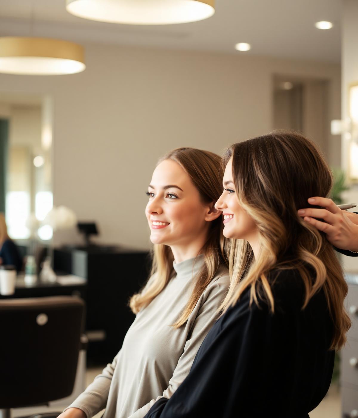Stylist working with a client